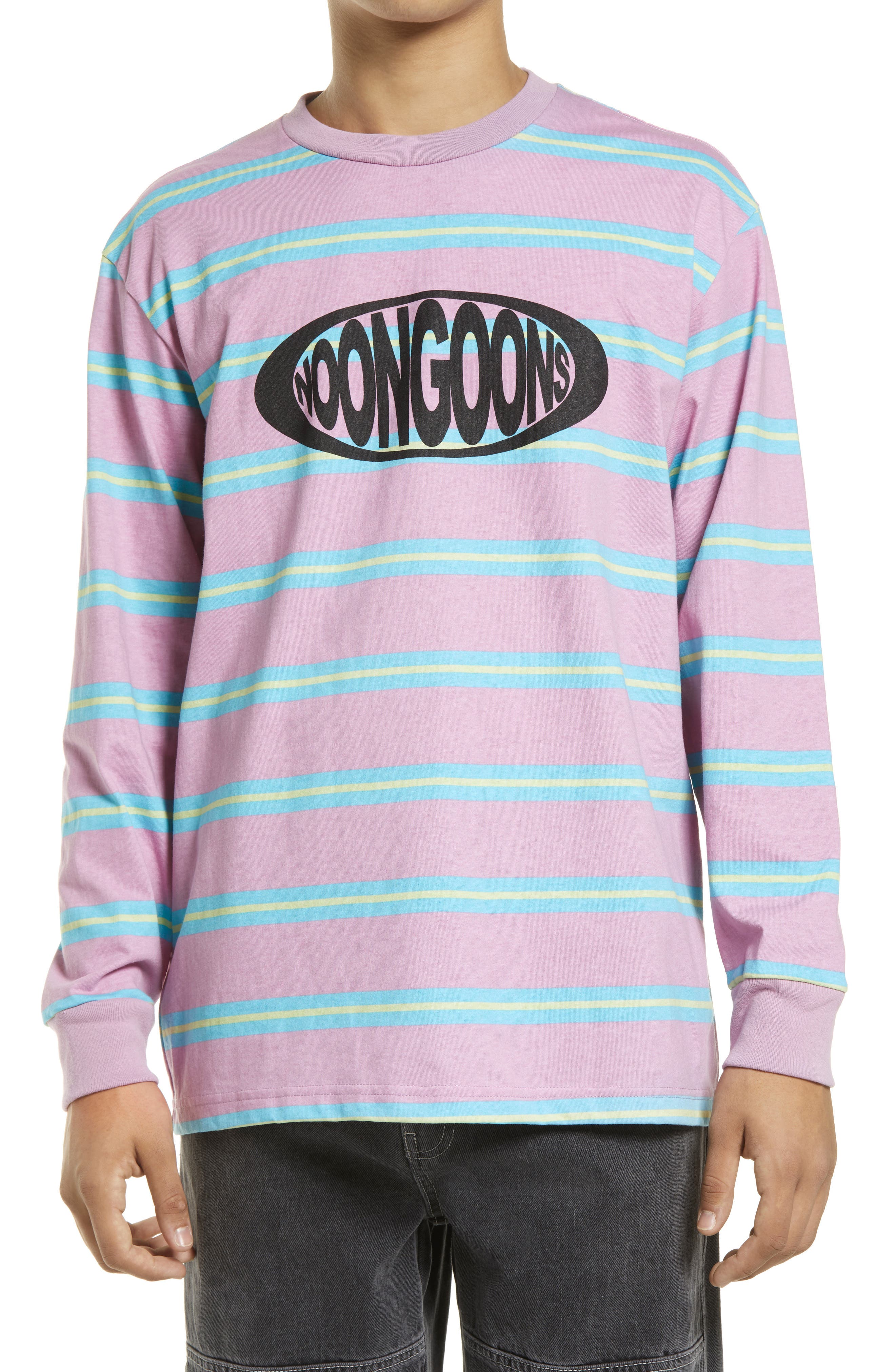 yellow and pink graphic tee
