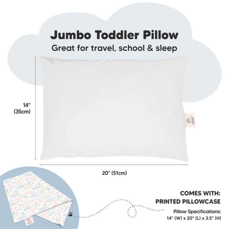 Shop Keababies Jumbo Toddler Pillow With Pillowcase In Narwhal