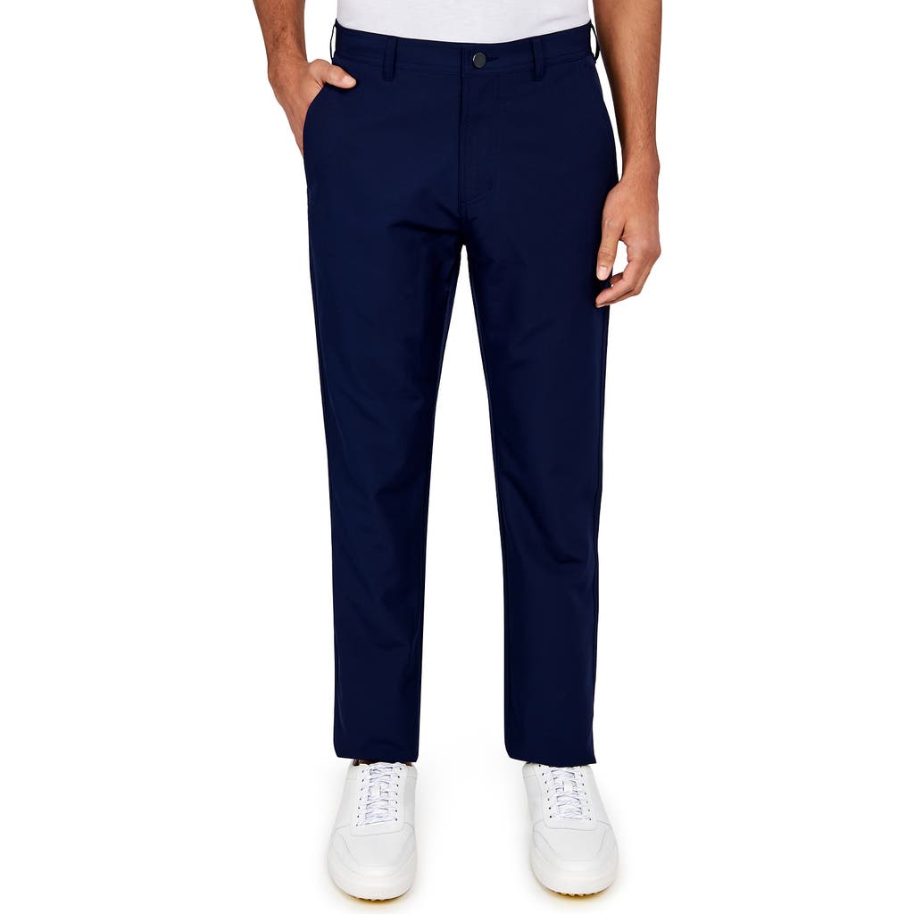 Construct Con.struct Solid Flat Front Performance Pants In Midnight