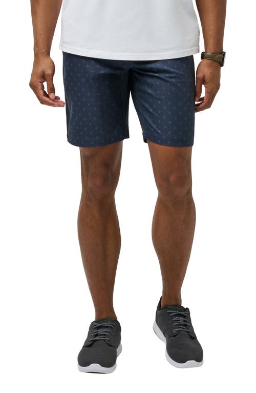 Shop Travismathew Tamlin Stretch Flat Front Shorts In Total Eclipse