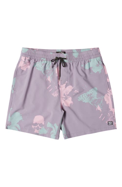 Shop Billabong Sundays Layback Water Repellent Board Shorts In Purple