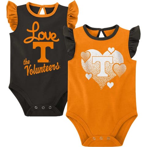 Girls Newborn & Infant Texas Orange/Black Texas Longhorns Too Much Love Two-Piece  Bodysuit Set
