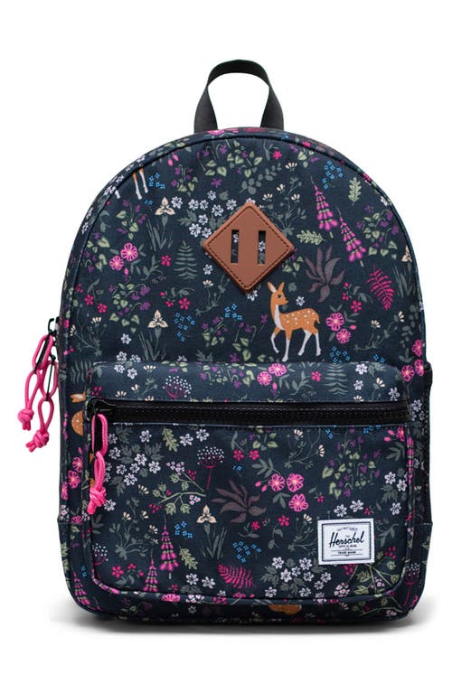 Shop Herschel Supply Co . Kids' Heritage Recycled Polyester Backpack In Deer Woodland