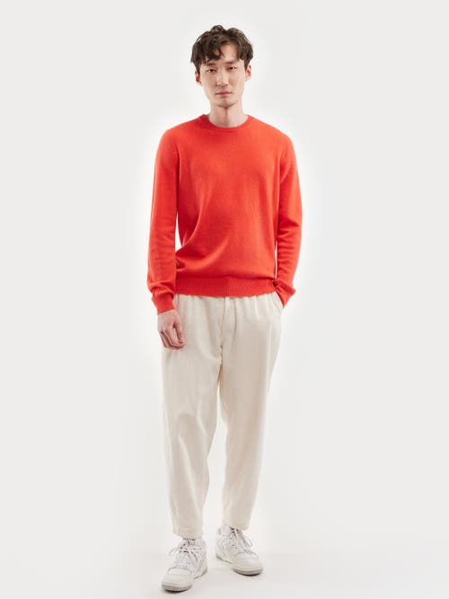 Shop Gobi Cashmere Crew Neck Sweater In Fiesta