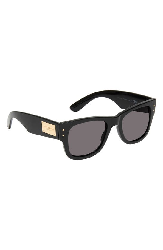 Shop Kurt Geiger 52mm Square Sunglasses In Black/ Solid Smoke
