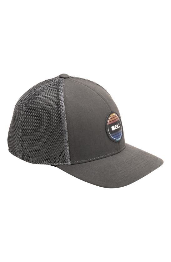 Shop Black Clover Horizon Trucker Snapback Hat In Charcoal