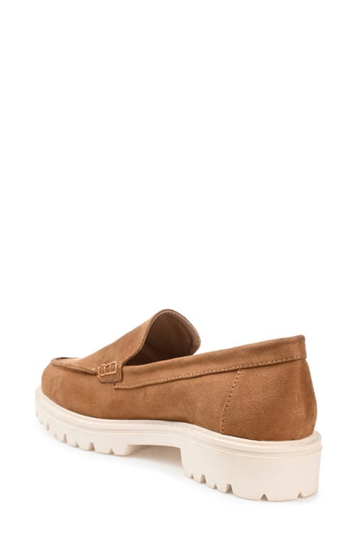 Shop Journee Collection Ericka Lug Sole Platform Loafer In Tan