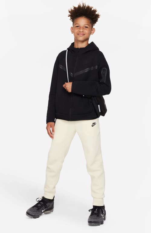 Shop Nike Kids' Tech Fleece Joggers In Coconut Milk/black/black