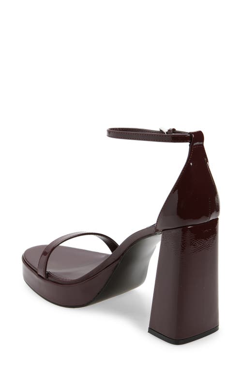 Steve Madden Veronika Platform Sandal In Wine Patent