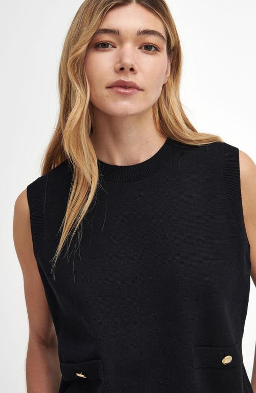 Shop Barbour Kathryn Boxy Sleeveless Sweater In Black