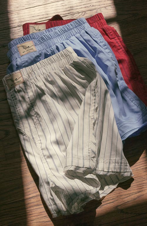 Shop Free People Day To Day Cotton Blend Shorts In Placid Blue