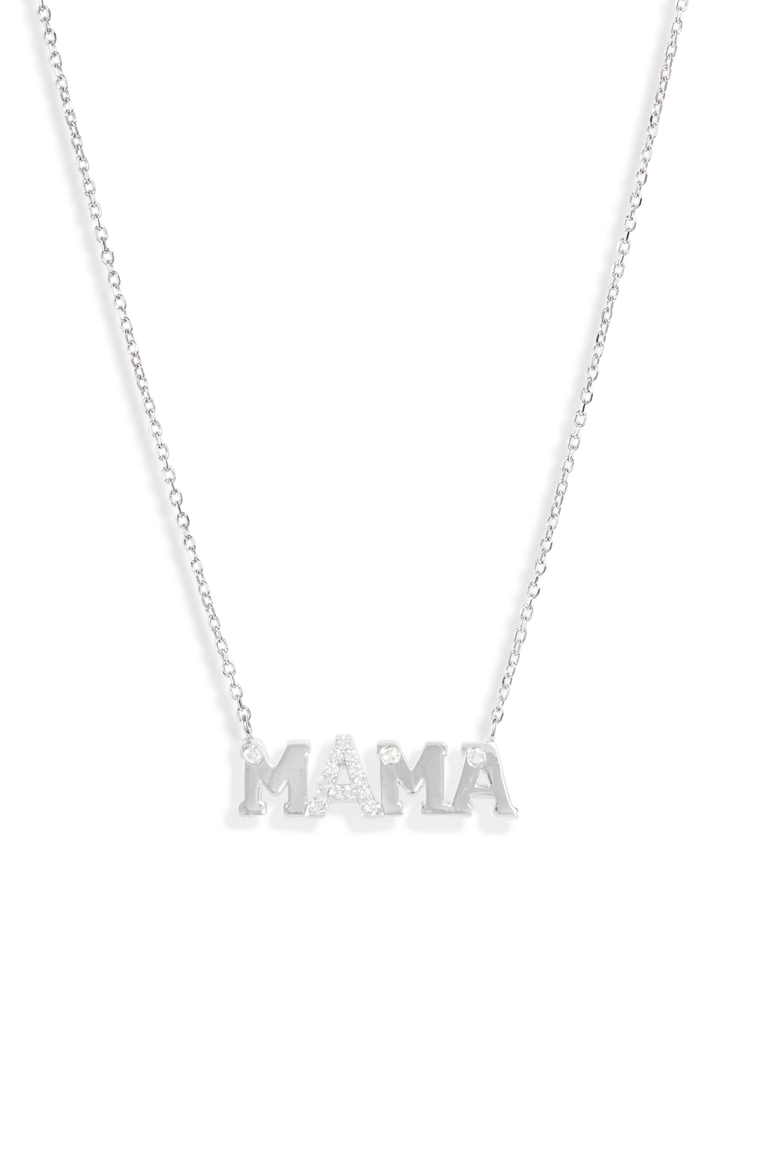 mama necklace silver