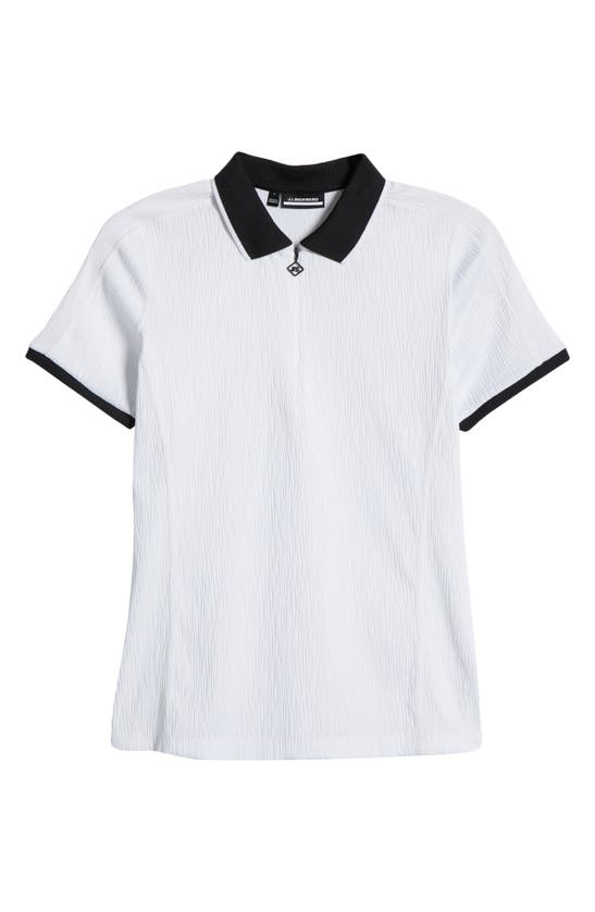 Shop J. Lindeberg Izara Tipped Performance Polo In White