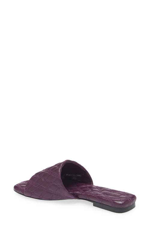 Shop Burberry Quilted Slide Sandal In Pansy