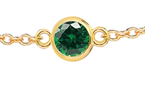 Gabi Rielle Bezel Set Cubic Zirconia Station Necklace In Gold