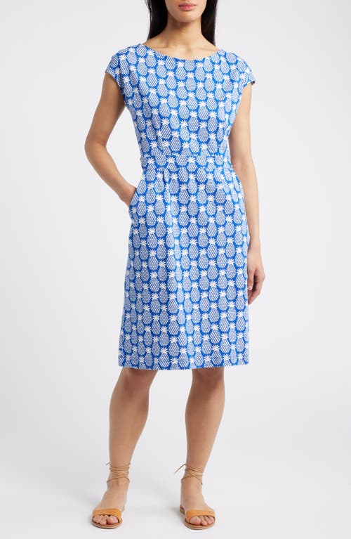 Florrie Print Jersey Dress in Surf The Web