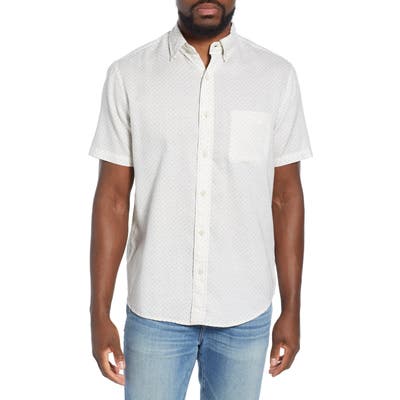 Faherty Coast Regular Fit Print Shirt, White