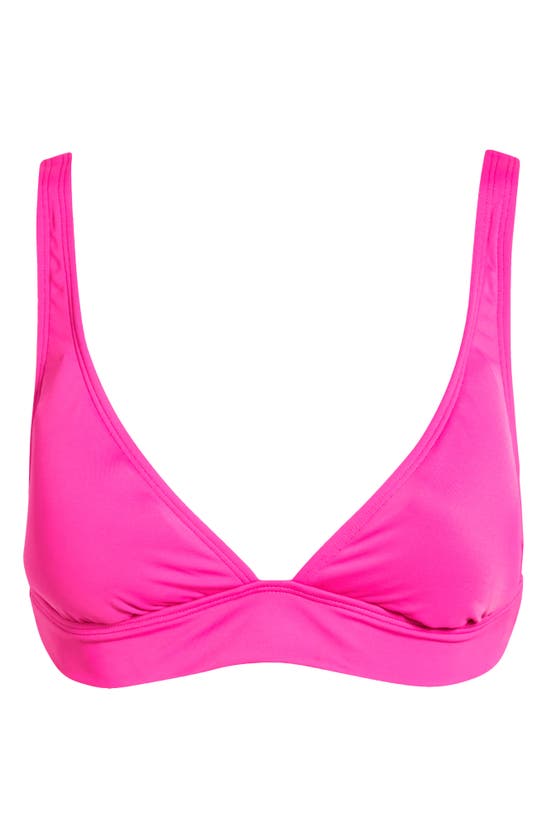 Billabong Classic Solid Bikini Top In Shaka Pink