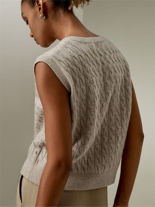 Lilysilk Sleeveless Cashmere Vest In Camel