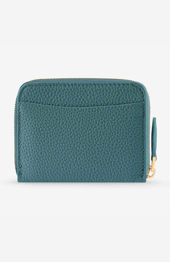Maison De Sabre Small Leather Zipped Wallet In Bondi Blue