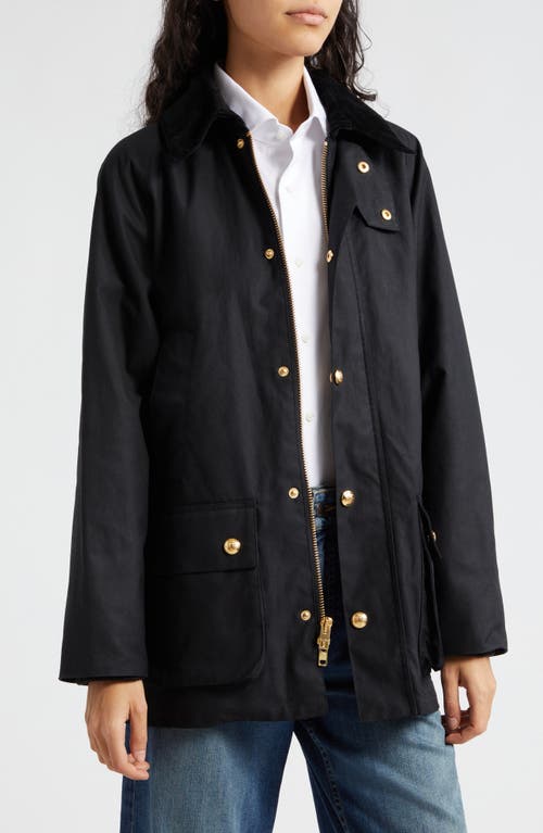 Shop Nili Lotan Kedem Waxed Cotton Jacket In Black