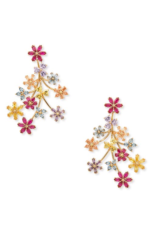 kate spade new york first bloom floral drop earrings in Multi