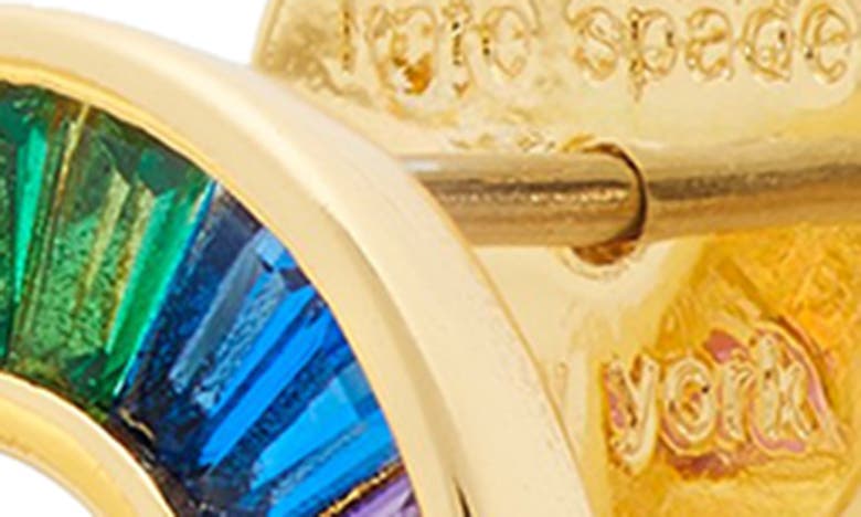 Shop Kate Spade New York Cubic Zirconia Rainbow Stud Earrings In Gold Multi
