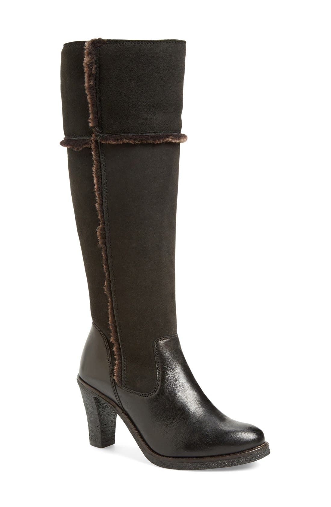 johnston and murphy shearling boot