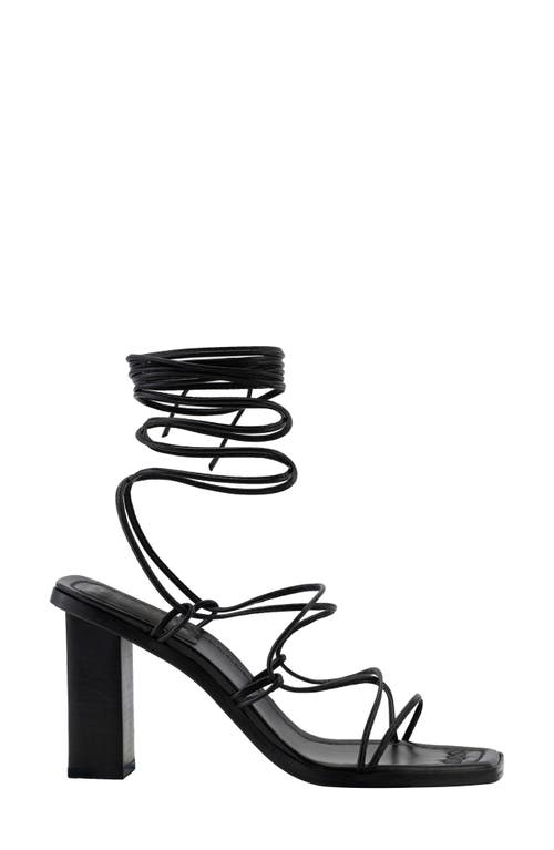 Shop Frame Le Doheny Strappy Sandal In Noir/noir