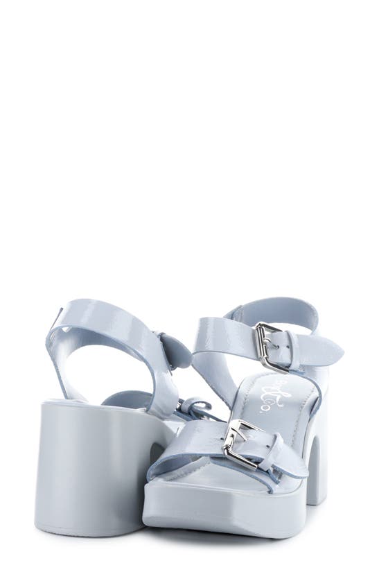 Shop Bos. & Co. Vela Ankle Strap Platform Sandal In Ice Nappalak