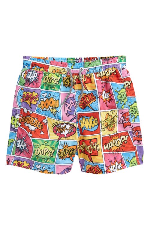 Boardies Comic Books Print Swim Trunks in Multi at Nordstrom, Size 13Y