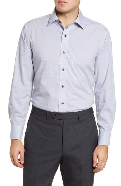 Click to view more detailed imagery on our partner's website Lorenzo Uomo Trim Fit Dress Shirt In White/ Blue
