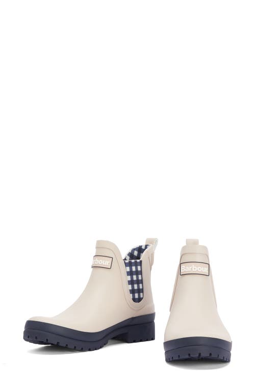 Shop Barbour Mallow Wellington Chelsea Boot In Salt/navy Check