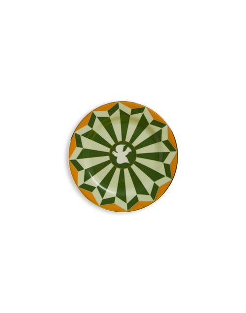 La Doublej Dessert Plates Set Of 2 Roman Dove Bosco Dark Green In Roman Dove Bosco Dark Green