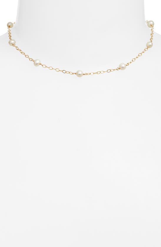 Shop Ki-ele Kelsey Freshwater Pearl Choker In Gold