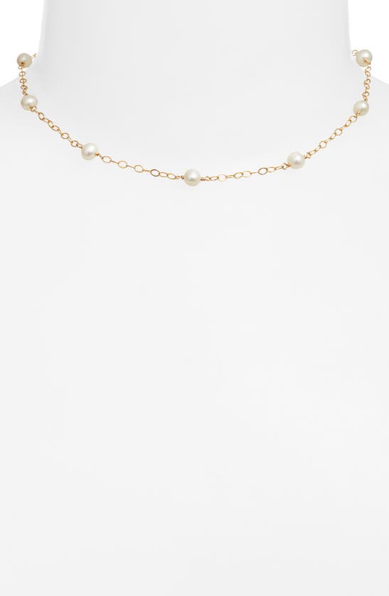 Ki-ele Kelsey Freshwater Pearl Choker In Gold