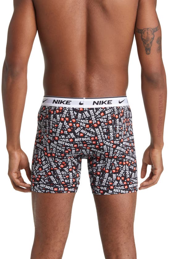 Shop Nike Dri-fit Essential Assorted 3-pack Stretch Cotton Boxer Briefs In Multi Print