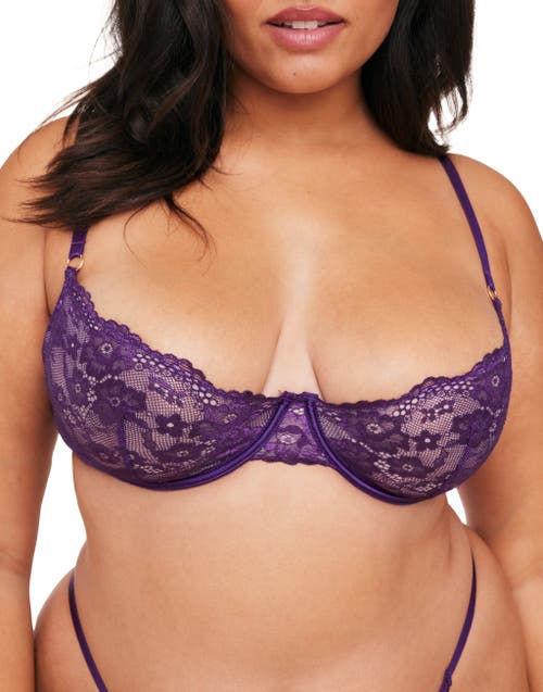 Shop Adore Me Elyza Unlined Demi Bra In Dark Purple