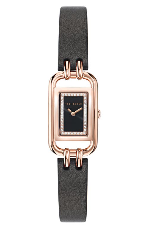 Ted Baker London Iconic Leather Strap Watch