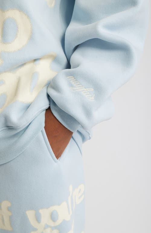 Shop The Mayfair Group Take A Deep Breath Sweatshirt In Blue