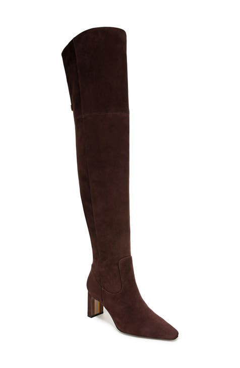 Chocolate brown over the knee boots hotsell