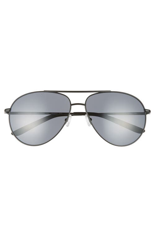 Nike Chance 61mm Aviator Sunglasses In Satin Black/dark Grey