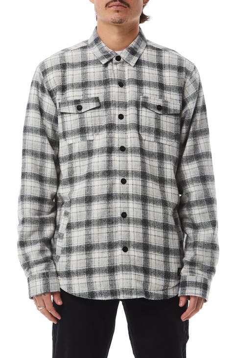 Costner Plaid Long Sleeve Cotton Button-Up Shirt