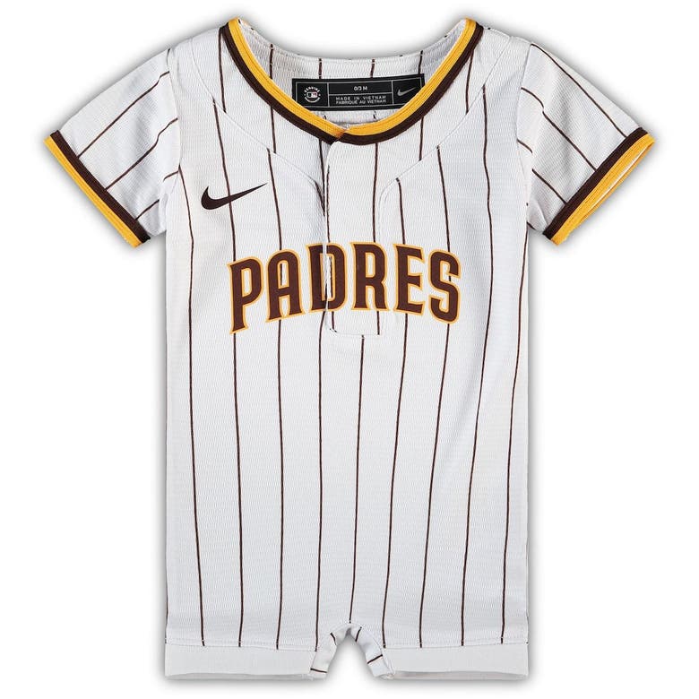 Shop Nike Newborn & Infant  White San Diego Padres Official Jersey Romper