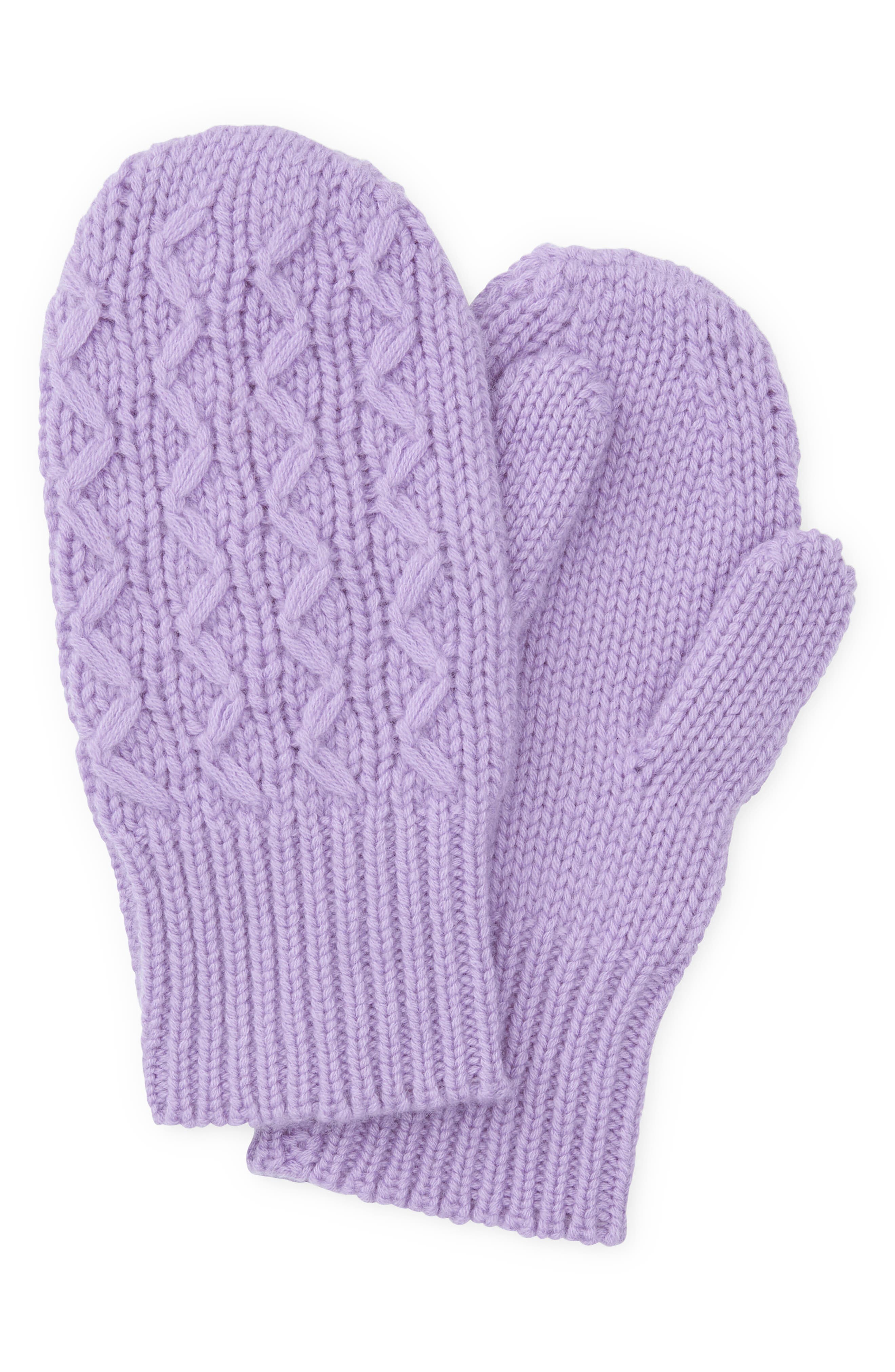 womens purple mittens