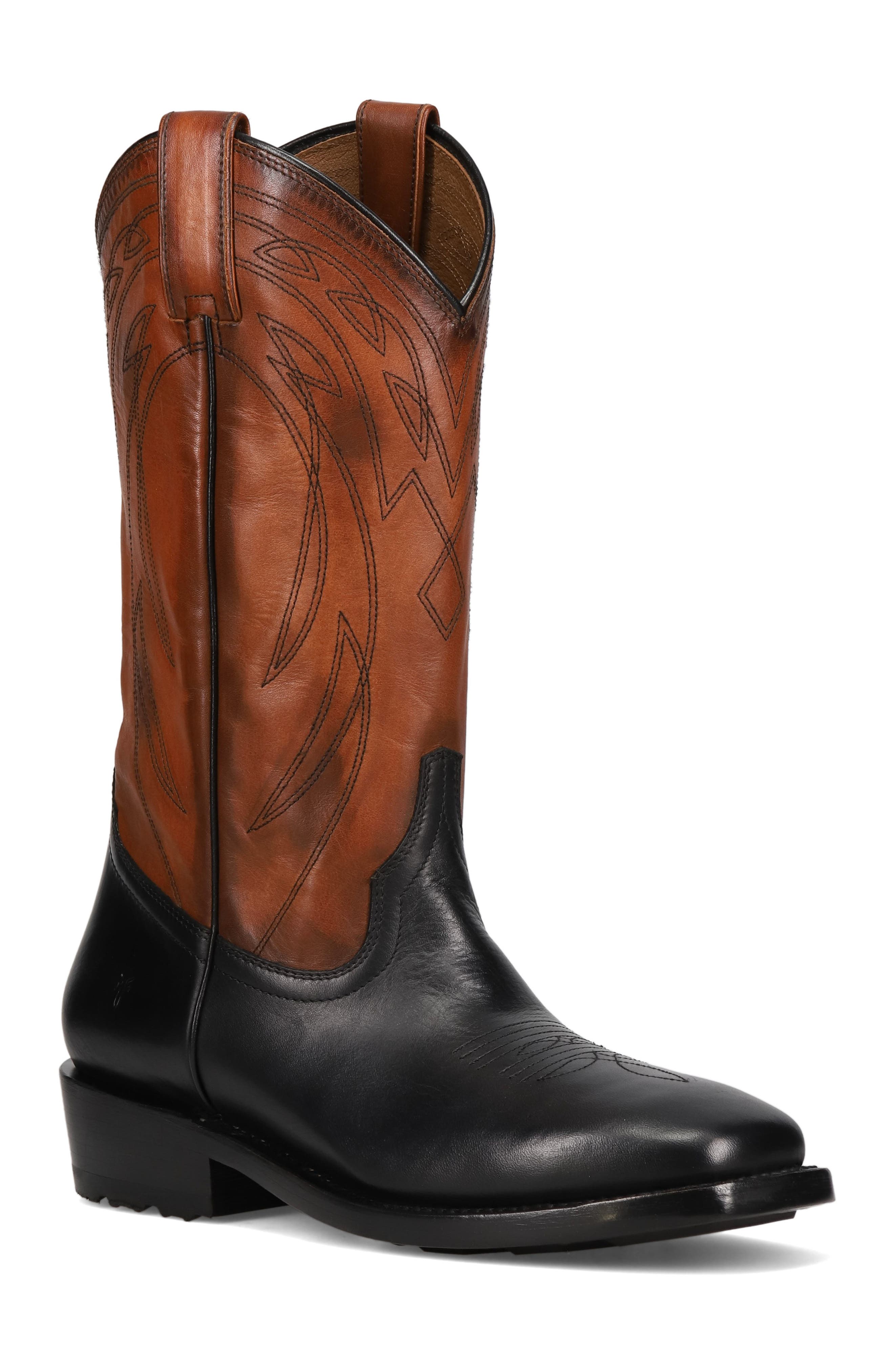 Frye Nash Deco Western Boot in Black Cover