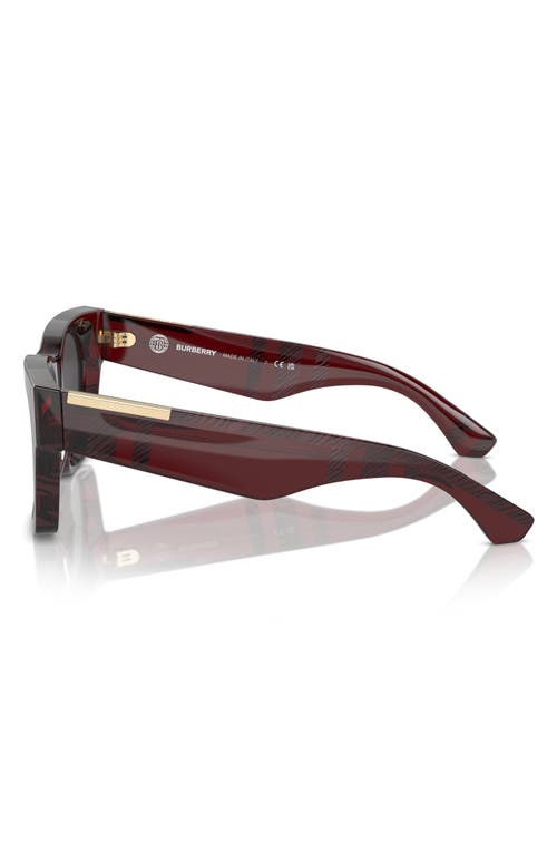 Burberry Elevated Check 52mm Square Sunglasses In Red