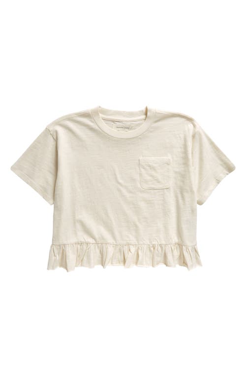 Treasure & Bond Kids' Ruffle Hem Cotton Crop T-Shirt at