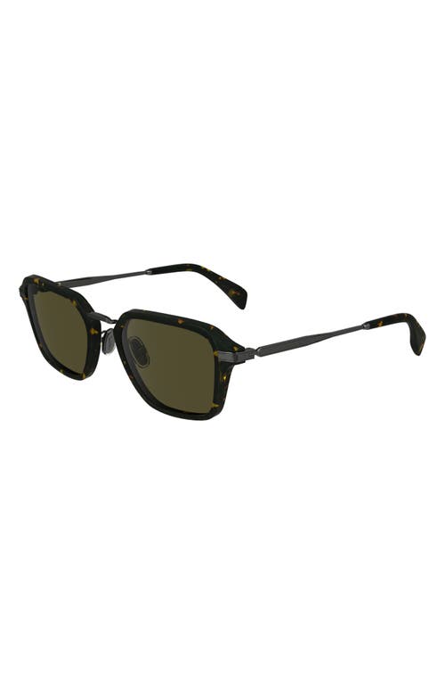 Paul Smith Kramer 52mm Rectangular Sunglasses In Dark Havana
