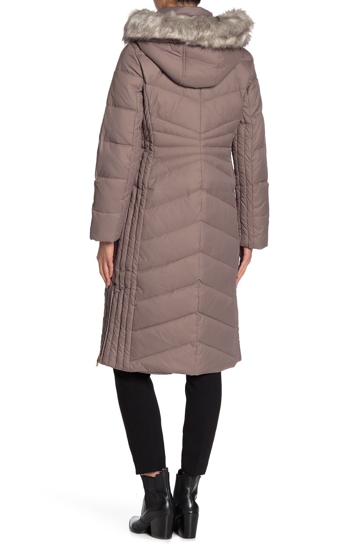 anne klein full length down coat